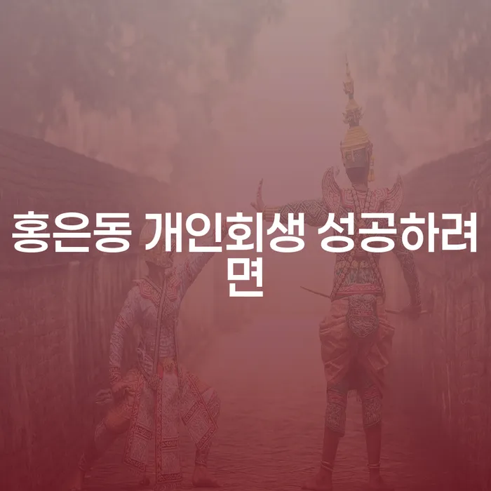 홍은동 개인회생 성공하려면