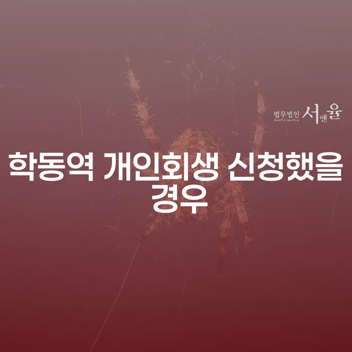 학동역 개인회생 신청했을 경우