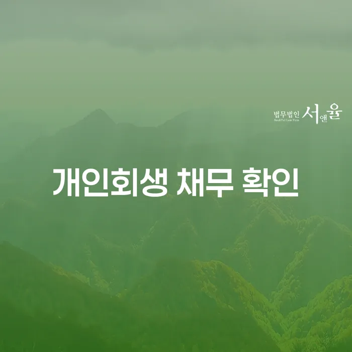 개인회생 채무 확인, 왜 중요할까요?